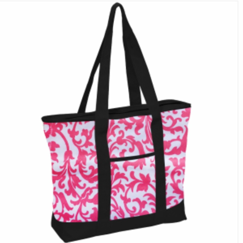 Pink Filigree Fashion Tote